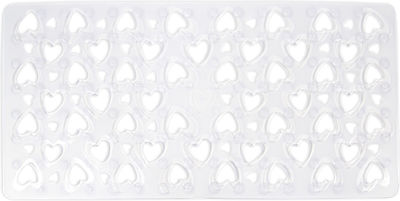 Dimitracas Octopus Hearts Bathtub Mat with Suction Cups White 37x71cm