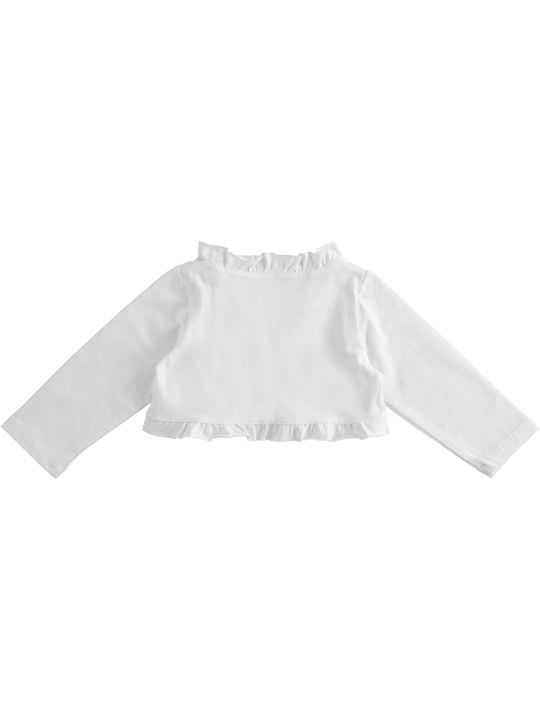 iDO Girls Cardigan with Buttons White