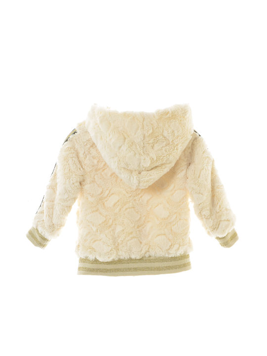 Babylon Girls Cardigan with Zipper Beige