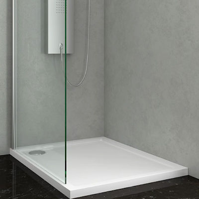 Karag Rectangular Acrylic Shower White New Flat 9 70x130x5.5cm