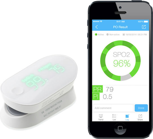 iHealth Air PO3 Παλμικό Οξύμετρο Δακτύλου με Bluetooth Λευκό