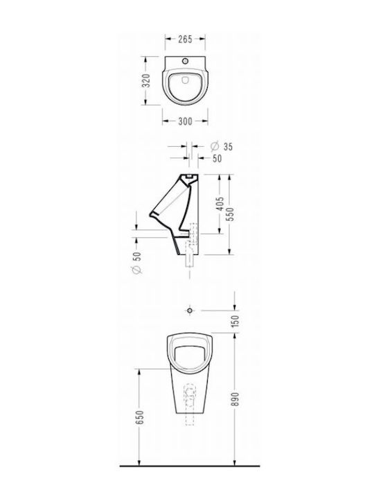 Serel Urinal White