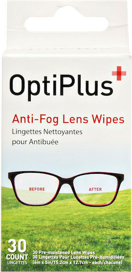 Opti Plus Anti-Fog Șervețele de Curățare pentru Ochelari Anticeață 30buc