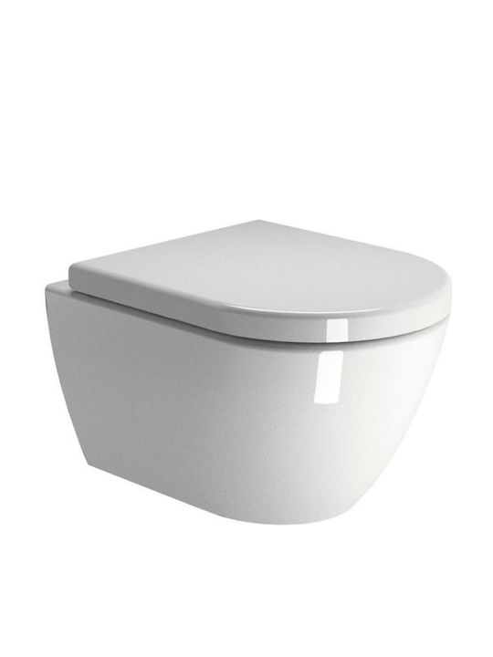 Bianco Ceramica Vito Λεκάνη Κρεμαστή με Slim Κάλυμμα Λευκή