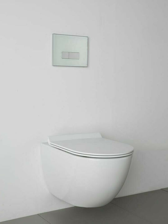 Creavit Free Wandhängende Toilette mit Deckel Duroplast Sanftes Schließen Weiße