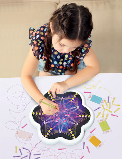 Quercetti broderii String Art Mandala pentru copii de 5+ ani+ ani