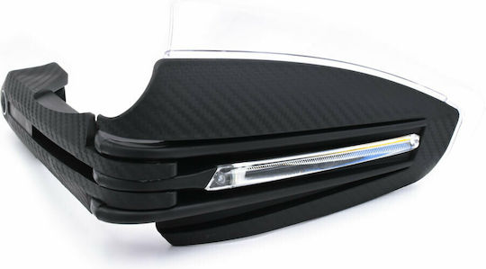 Motorcycle Protective Hand Guards 22mm 7/8 με Φλας in Black Colour