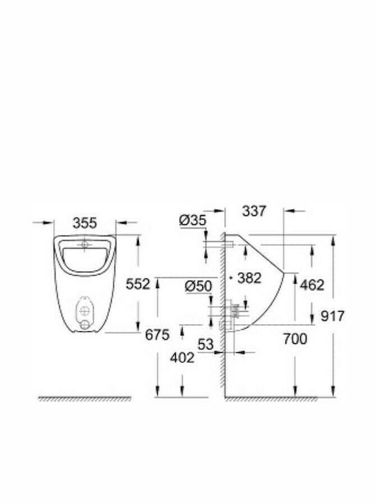 Grohe Bau Urinal Unterer Siphon Weiß Grohe Bau Urinal Unterer Siphon Weiß