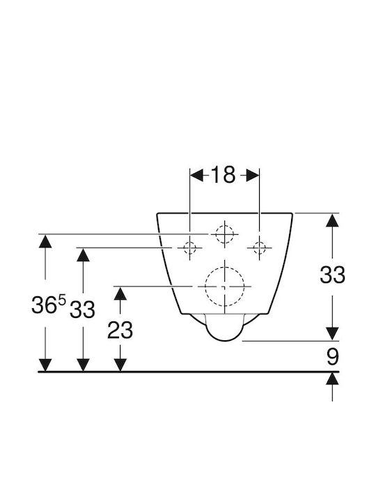 Geberit Smyle Square Short Wandhängende Toilette Randlos mit Schlank Deckel Ohne Deckel Weiße