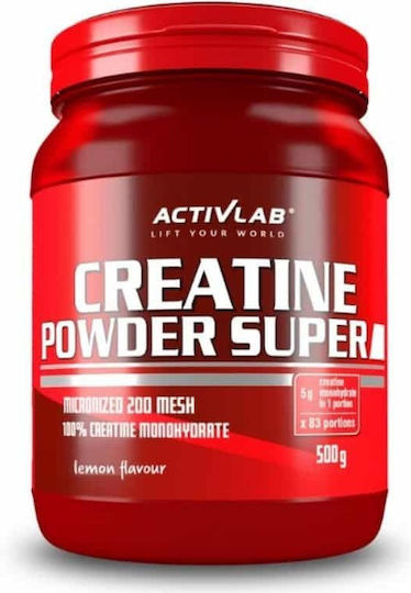 ActivLab Creatine Powder Super Μικρονισμένη Μονοϋδρική Κρεατίνη με Γεύση Λεμόνι 500gr
