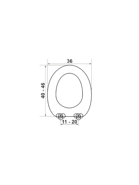 Elvit Wooden Toilet Seat White 40-46cm