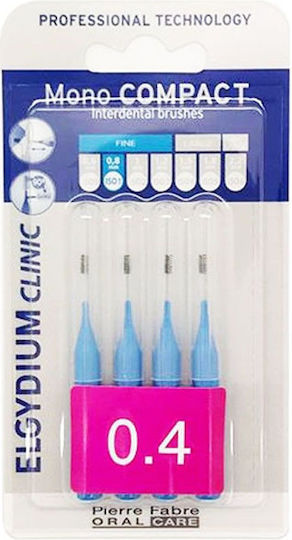 Elgydium Clinic Mono Compact Interdental Brushes 0.4mm Blue 4pcs