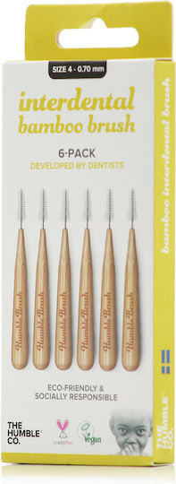 The Humble Co. Bamboo Interdental Brushes 0.7mm Yellow 6pcs
