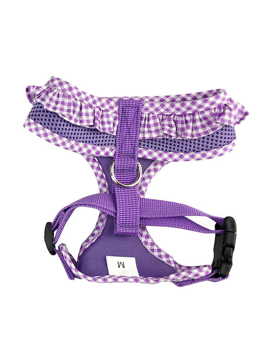 Pet Interest Ham de câine Vestă Gingham Trim Violet Mare 48-65cm 54584