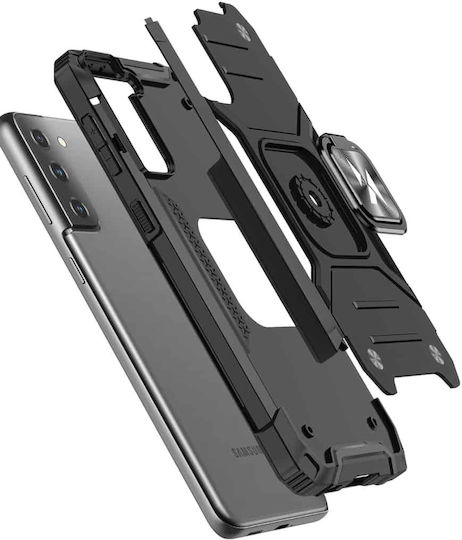 Wozinsky Ring Armor Back Cover Plastic Black (Galaxy S22+)