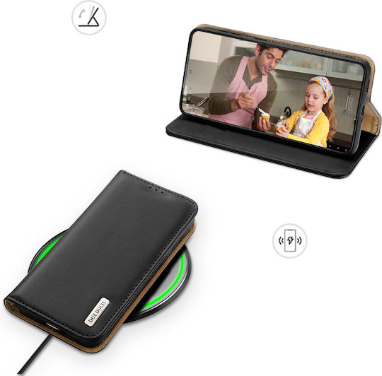 Dux Ducis Hivo Brieftasche Leder Schwarz (Galaxy S22+ 5G)