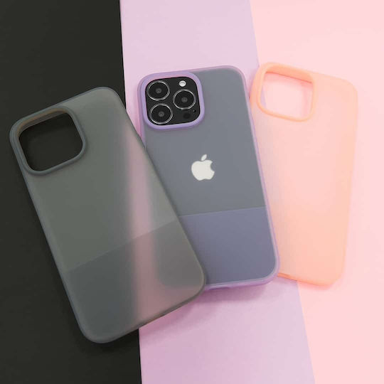 Kingxbar Plain Umschlag Rückseite Silikon Rosa (iPhone 13 Pro Max)