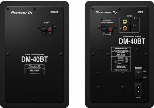 Pioneer DJ DM-40BT Ηχεία Studio Monitor 4" 42W (Ζεύγος) Μαύρα