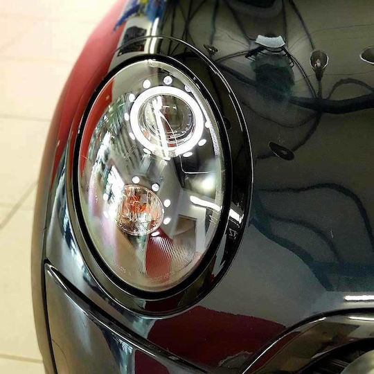 Carner Front Lights Angel Eyes for Mini Cooper R55/56/57/58/59 Black with Motor 2006-2013 2pcs