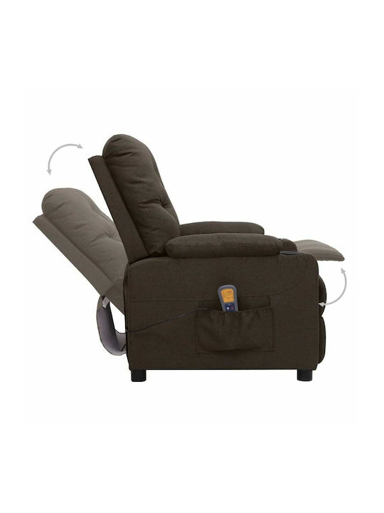 Relaxsessel Friseurwaschbecken mit Fußhocker Braun 78.5x93x96.5cm