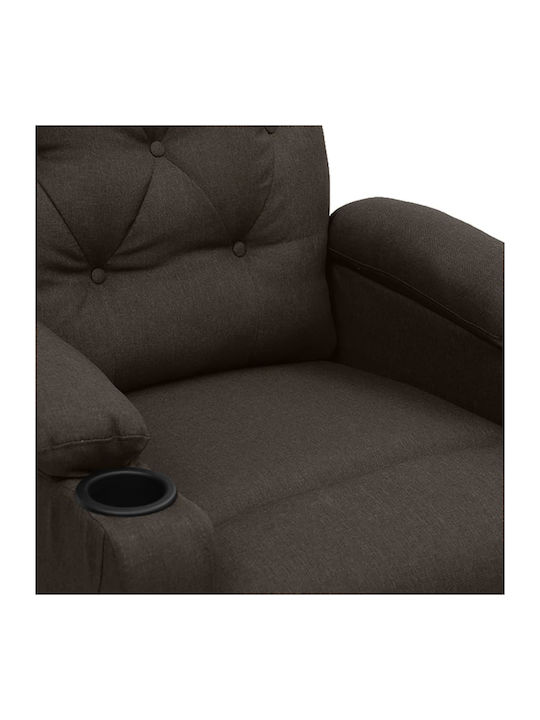 Relaxsessel Friseurwaschbecken mit Fußhocker Braun 78.5x93x96.5cm