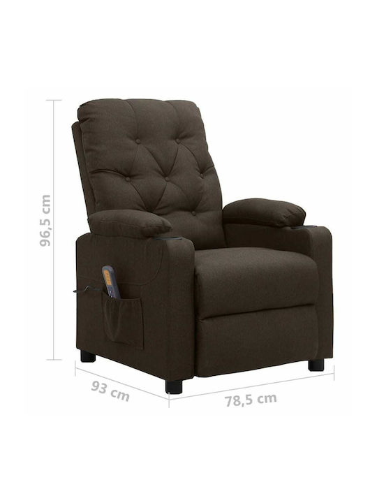 Relaxsessel Friseurwaschbecken mit Fußhocker Braun 78.5x93x96.5cm