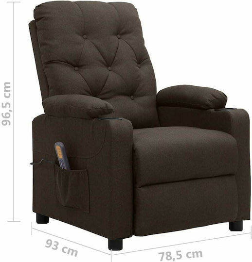Relaxsessel Friseurwaschbecken mit Fußhocker Braun 78.5x93x96.5cm