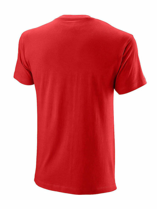 Wilson Padel Men's Short Sleeve T-shirt Red