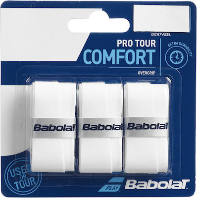 Babolat Pro Tour Overgrip Λευκό 3τμχ