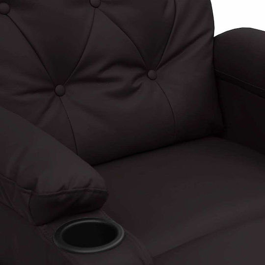 Relaxsessel Friseurwaschbecken mit Fußhocker aus Kunstleder Schwarz 78.5x93x96.5cm