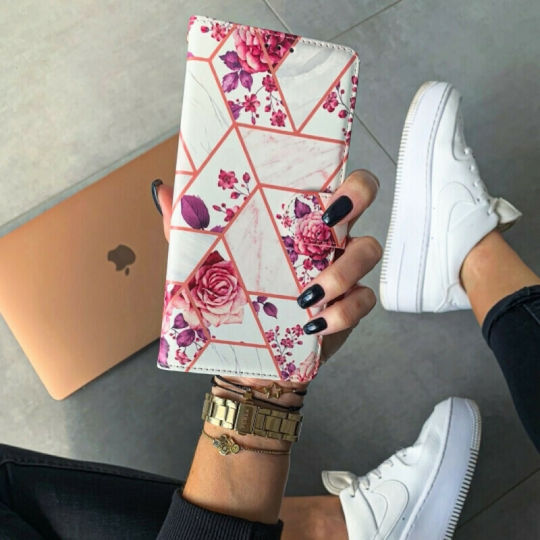 Tech-Protect Floral Wallet Synthetic Leather Floral Rose (iPhone SE 2022/2020)