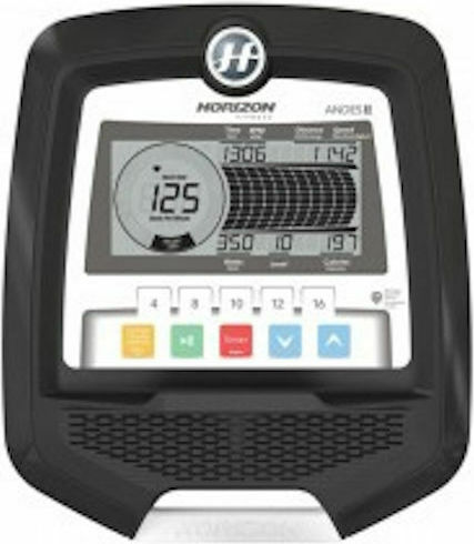 Horizon Fitness Andes 3 Mașină eliptică electromagnetică cu disc 7kg pentru utilizator până la 136kg