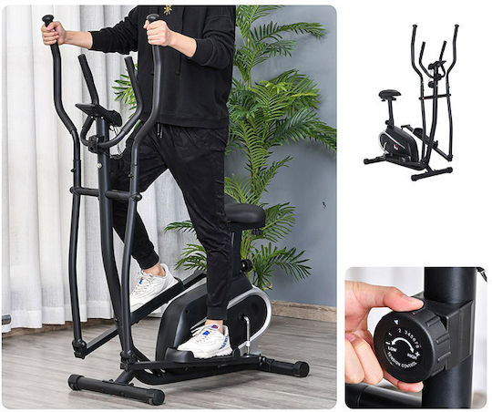 HomCom Mașină eliptică magnetică cu disc 3kg pentru utilizator până la 100kg