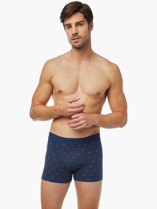 Taurus Ανδρικά Μποξεράκια Μπλε με Σχέδια 2Pack