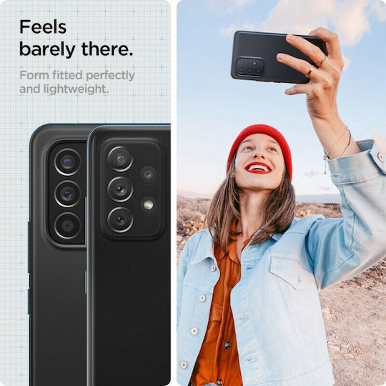 Spigen Thin Fit Задна корица Силикон 1.55мм Черен (Galaxy A53)