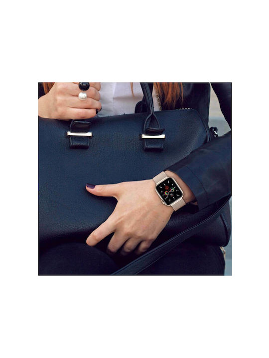 Tech-Protect Milanese Tragbare Bänder Rostfreier Stahl Gold Für Apple Watch 4 / 5 / 6 / 7 / 8 / 9 / SE