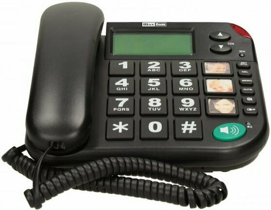 MaxCom KXT480 Office Corded Phone for Seniors Black