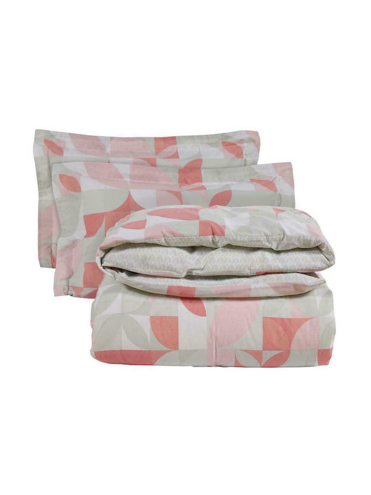 Das Home 9567 Coverlet Queen Size Cotton Mint / Pink 220x240cm