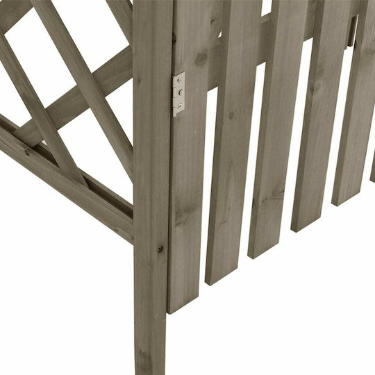 Gartenbogen aus Holz mit Rhombus-Rasterdesign in Grau Farbe 116x40x204cm