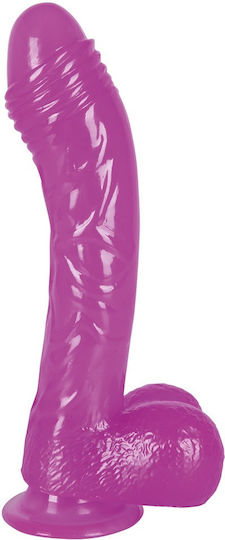 You2Toys Jelly Ready Mate Realistisches Dildo mit Hoden und Saugnapf Lila 17cm