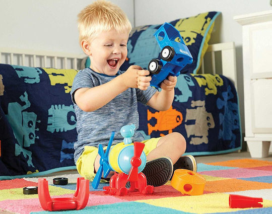 Learning Resources 1-2-3 Build It! Rocket-Train-Helicopter STEM Образователна Игра Образователни за Над 2 години Години