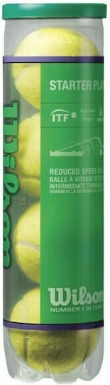 Wilson Starter Play Green Tennis Balls for Practice 4 Pieces