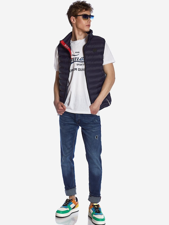 Sleeveless Jacket Puffer Navy Blue