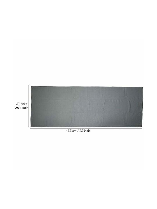 Tunturi Gray Gym Towel with Carrying Case 180x63cm