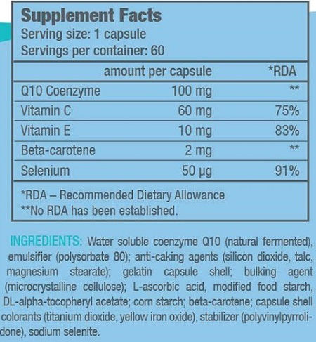 Biotech USA H2O Q10 with Vitamins & Selenium 60 κάψουλες
