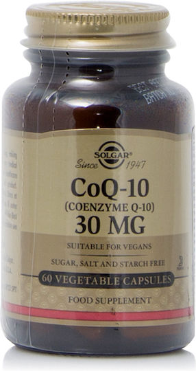 Solgar COQ-10 (Coenzyme Q-10) Gluten-Free 30mg 60 Vegetable Capsules