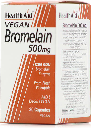 Health Aid Bromelain 500мг 30 вегетариански капсули