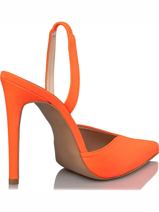 Pointed Toe Heels Orange