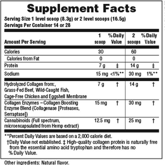 Nature's Plus Hemp Enhanced Collagen Peptides 231gr