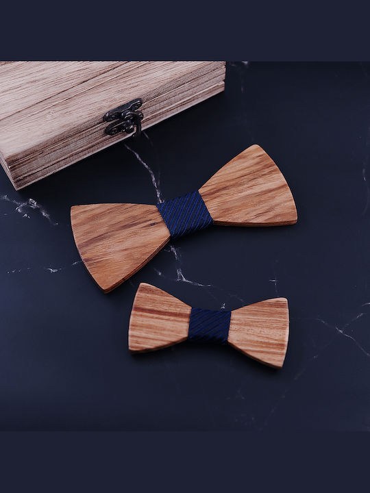 Legend Accessories Комплект Папионка с детска папионка Тъмносин